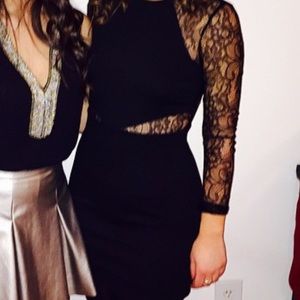 BCBGeneration Lace Long-Sleeved Dress